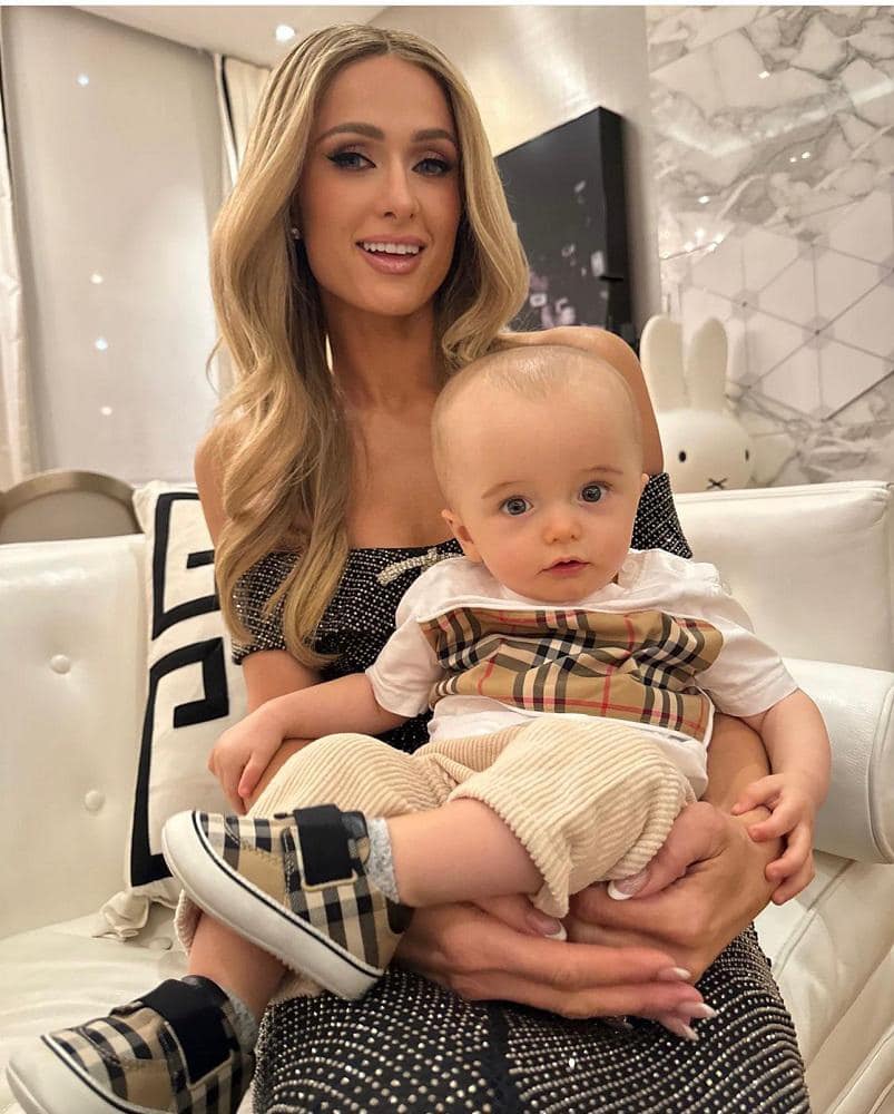 Paris Hilton lashes out at mean online comments about son’s head: “He just has a large brain”