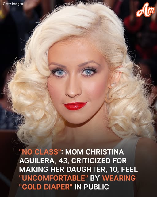 Christina Aguilera’s ‘Botched’ Face & Gold ‘Granny Panties’ Spark Discussion as She Attends H&M Event with 10-Year-Old Daughter
