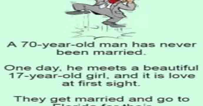 A 70-year-old man has never