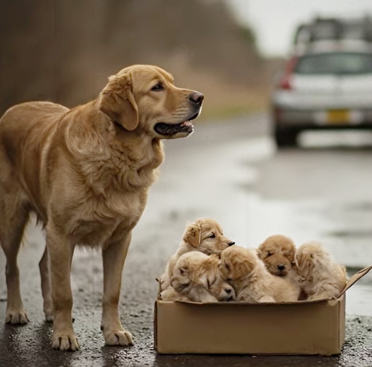 He left his puppies and his dog in a secluded spot… but what happened next left him mentally br…