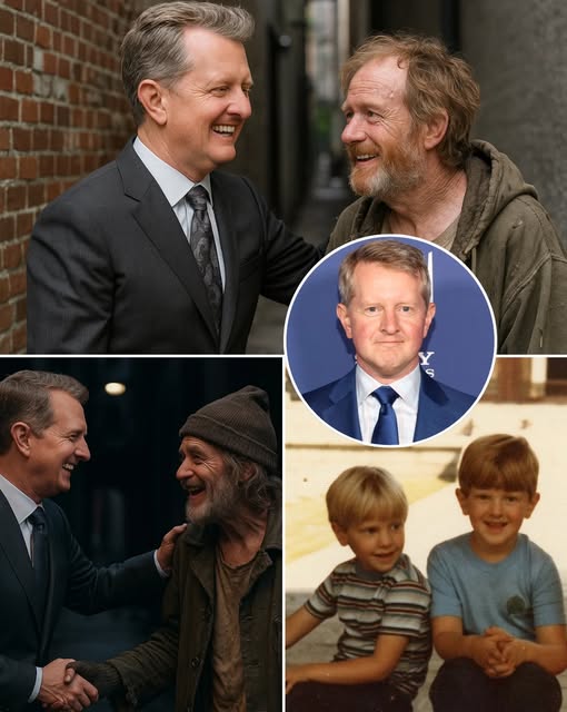 Heartbreaking and Beautiful: Ken Jennings Discovers His Childhood Friend Living on the Streets — What He Did Next Became a Powerful ‘Act of Kindness’ That Moved the Nation! It started as a simple walk after work, but when Ken heard his friend softly say, “I don’t want to bother anybody,” his heart broke. Fighting back tears, Ken didn’t just comfort him — he gave his friend hope, dignity, and a second chance. The story of what happened next reminds us all that compassion can truly change lives.