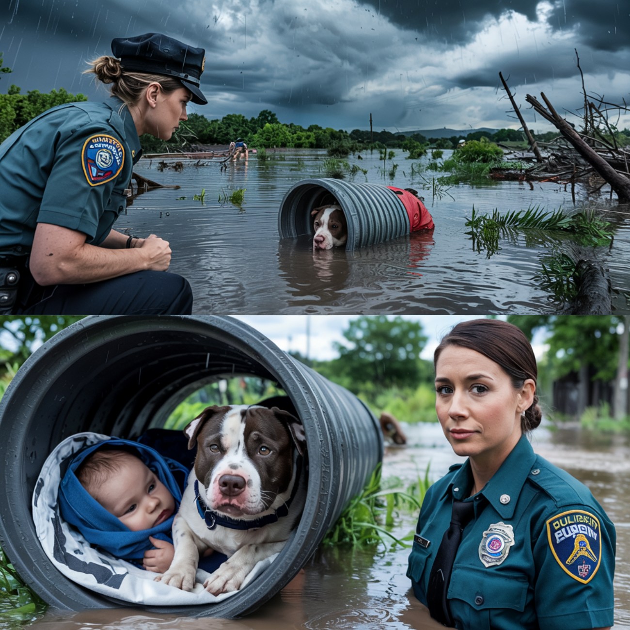 A mother dog was holding a baby, Police were shocked when they discovered the horror after that!