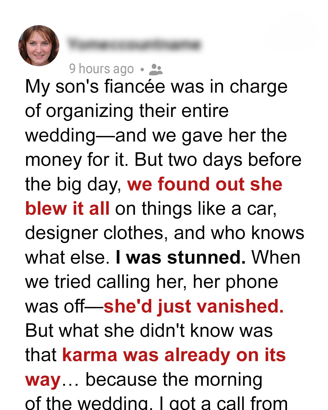 My Future Daughter-in-Law Blew All the Money We Gave