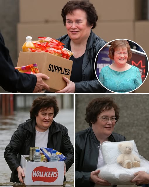 Stop for a moment and read this – Susan Boyle, the woman who MADE “the whole world cry” with I Dreamed A Dream, now makes millions of hearts ache when she DESPITE “age, illness, and distance” of more than 7,000 km to go to the flooded area of Texas to help strangers who once loved her on the small screen. No stage lights, no halo, just muddy boots, warm arms and a sweet voice echoing in the middle of a flooded church. When the whole world turned its back on the pain – Susan chose to step towards it – not because of fame, but because of a WHISPER in her heart: “I owe them something.” In an era of meaningless noise, her silent action became a gentle light that made people believe in true kindness. And once again, Susan Boyle made us cry – not only because of her voice, but because “her heart is so KIND”.