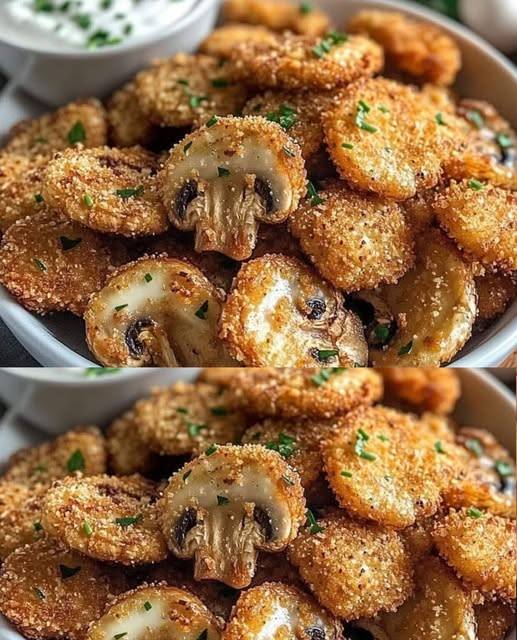 These crispy garlic mushroom bites are everything.