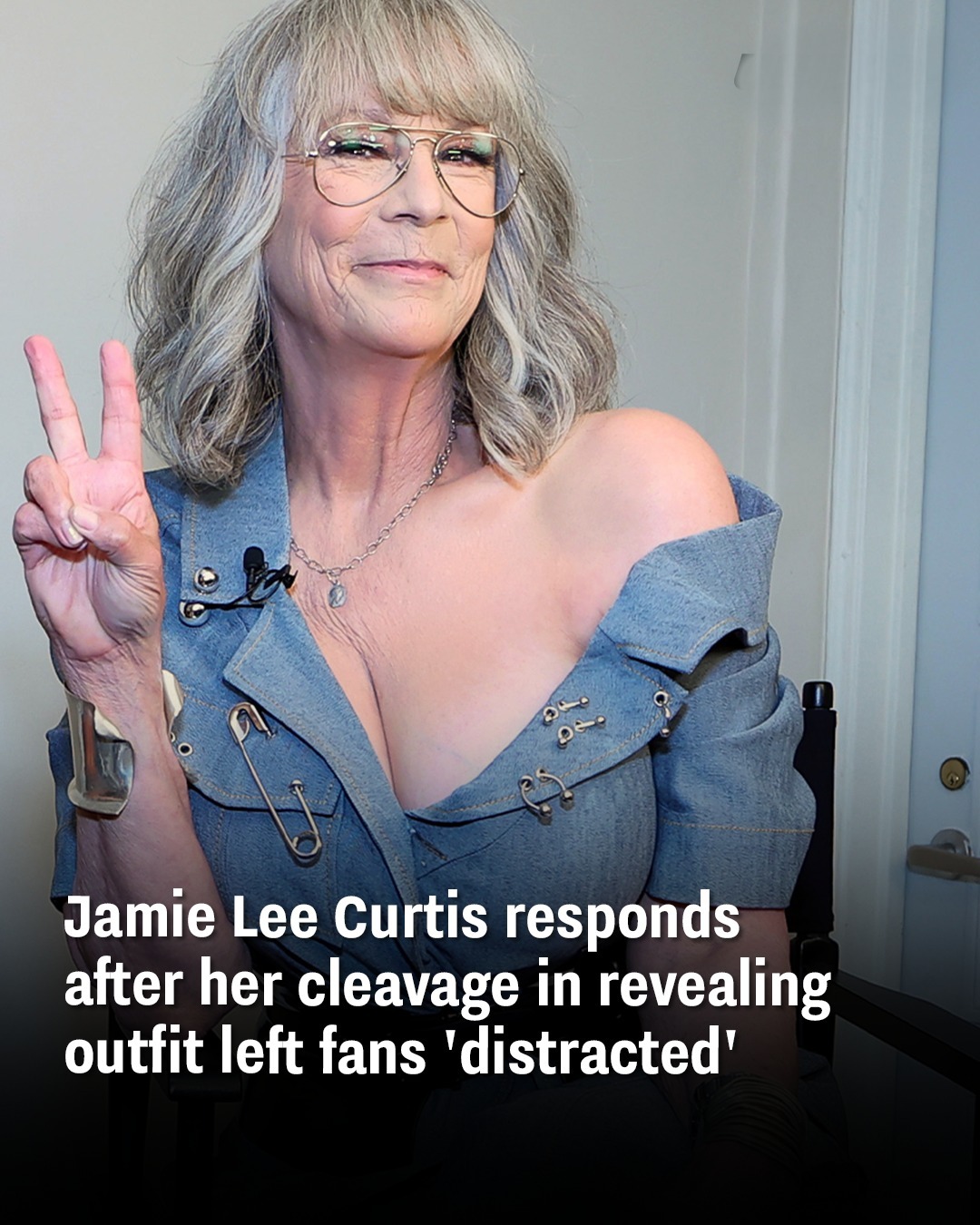 Jamie Lee Curtis responds after her cleavage in revealing outfit left fans ‘distracted’