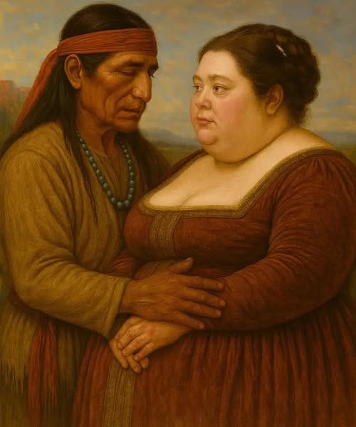 An obese noblewoman was given to an Apache as punishment