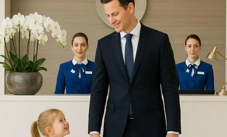 When a little girl in a yellow dress walks into a multinational corporation alone and claims