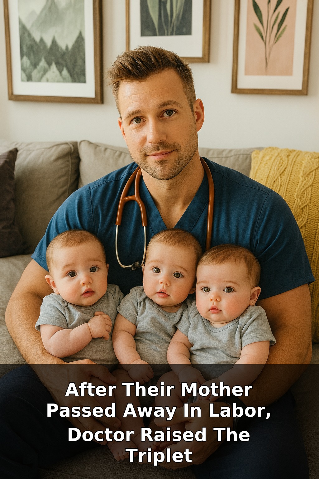 Doctor Adopts Newborn Triplets After Their Mother’s Tragic Death in Childbirth