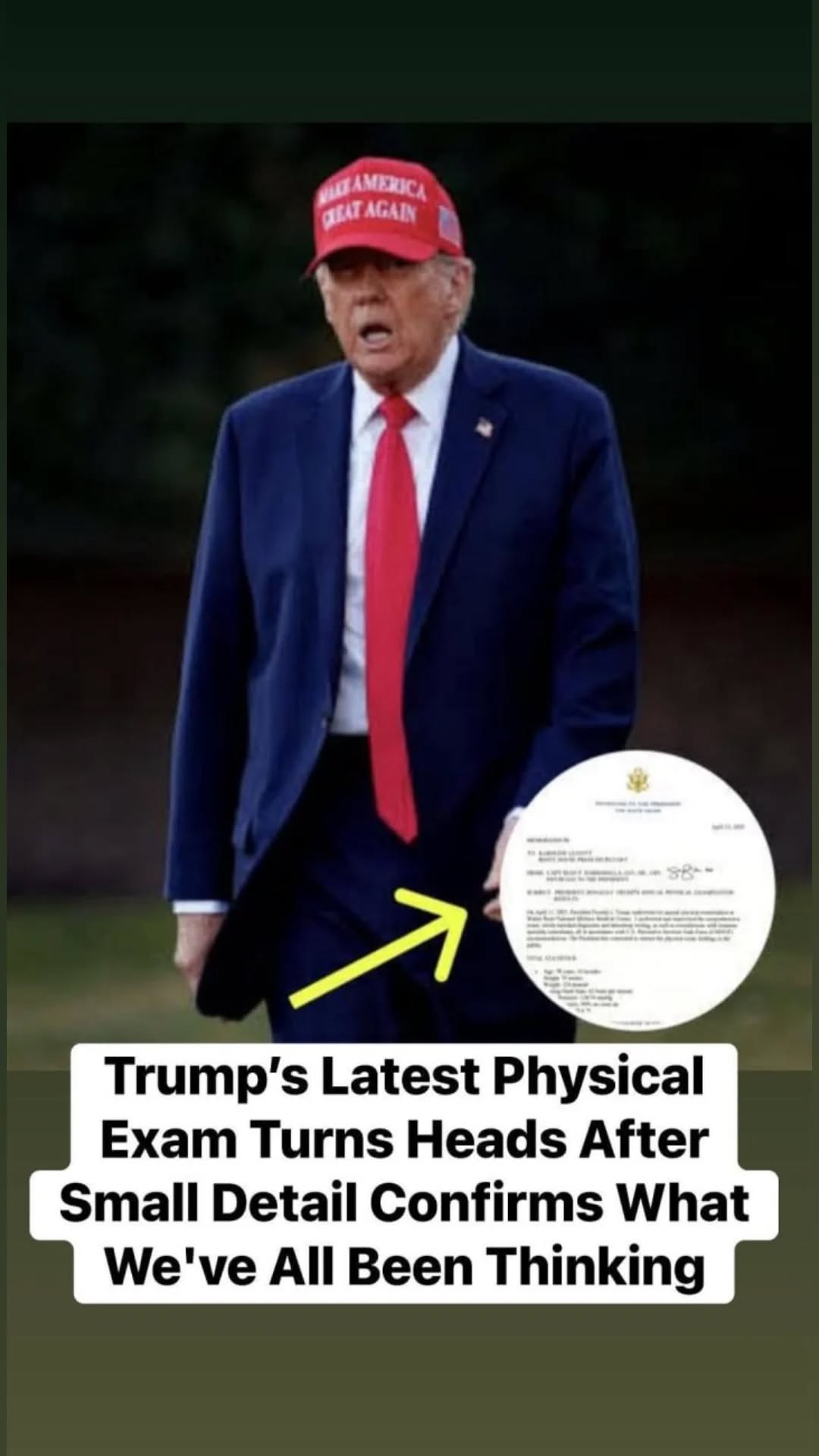 Trump’s Latest Physical Exam Turns Heads After Small Detail Confirms What We’ve All Been Thinking