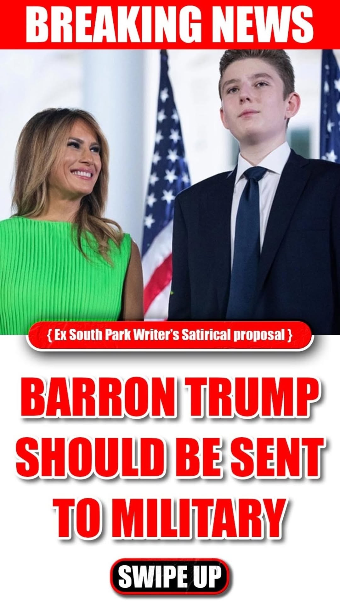 Ex South Park Writer’s Satirical Move to Send Barron Trump to the Military