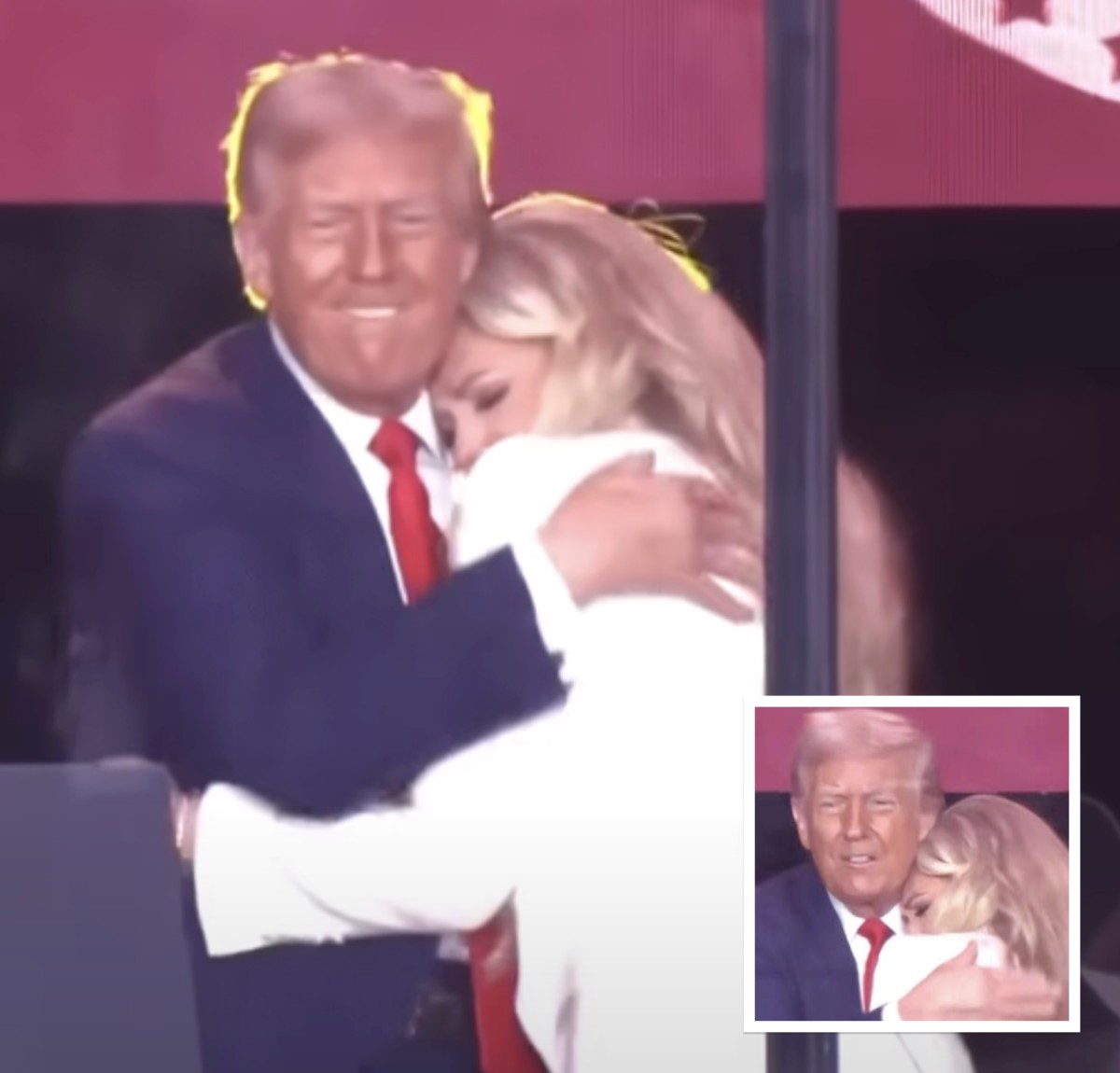 Trump Faces Backlash After People Spot Small Detail While He Was Hugging Erika Kirk