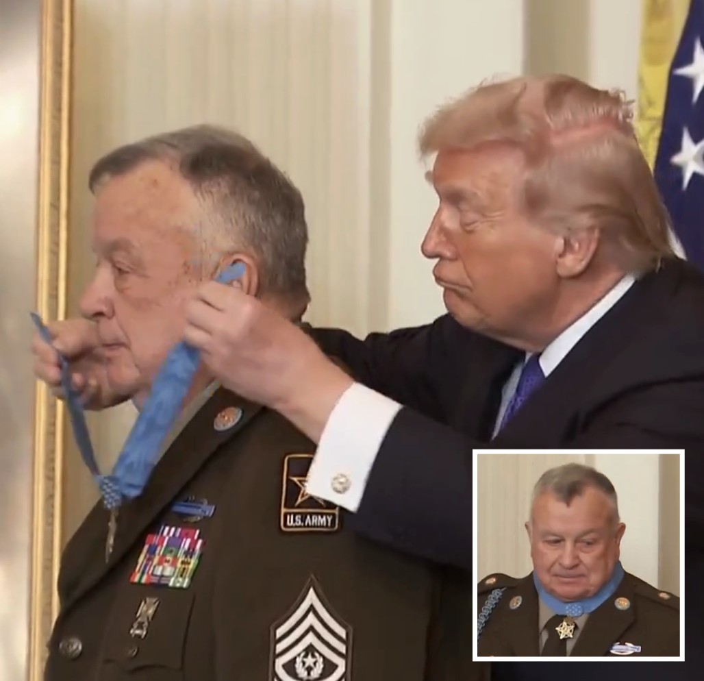 Video Of Trump Awarding Veteran Medal Of Honor Sparks Outrage After People Spot This Small Detail
